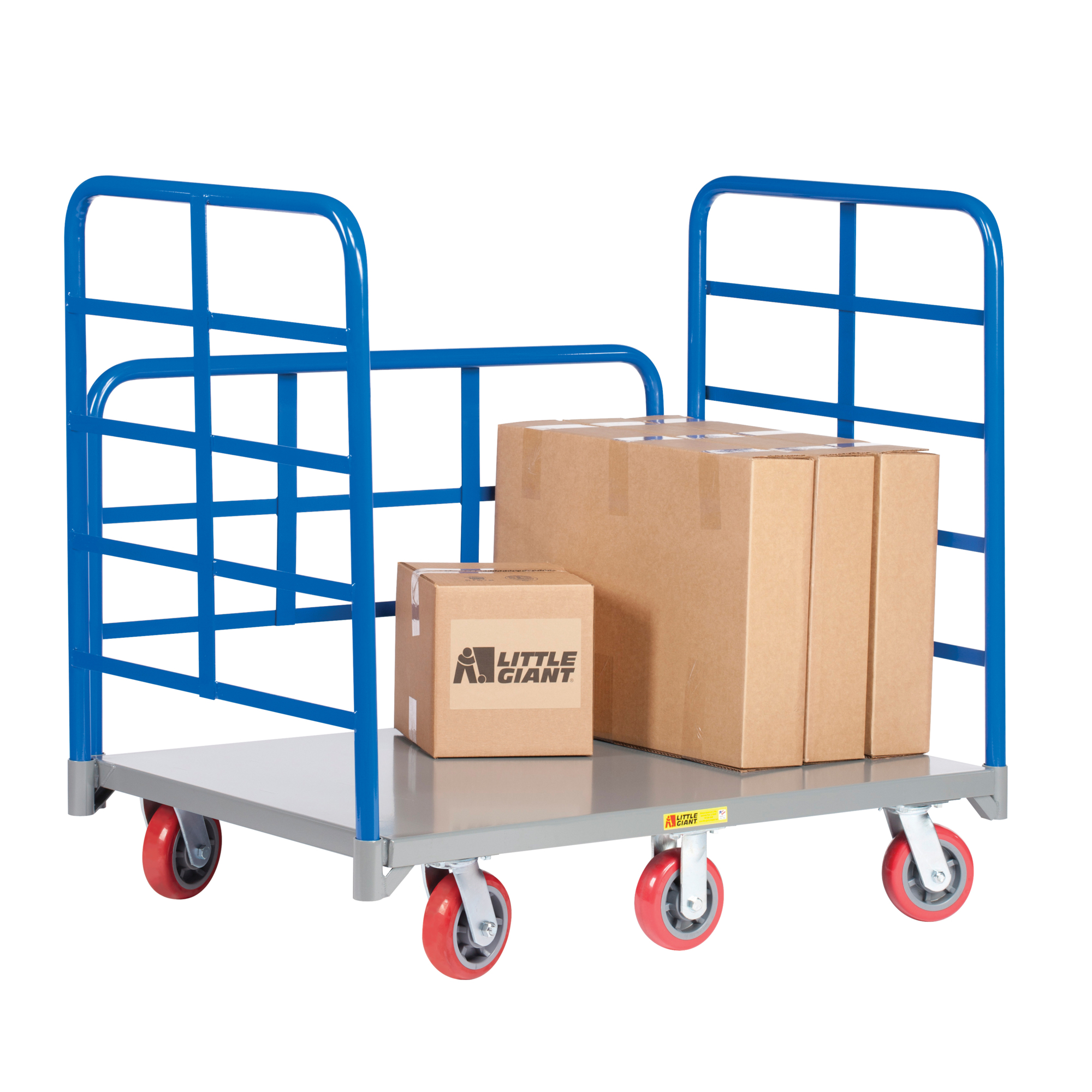 Little Giant 6-Wheel Double End Rack Platform Truck - 3600-Lb. Capacity, 30in. x 60in. Platform, Model# DRB6W-3060-6PY
